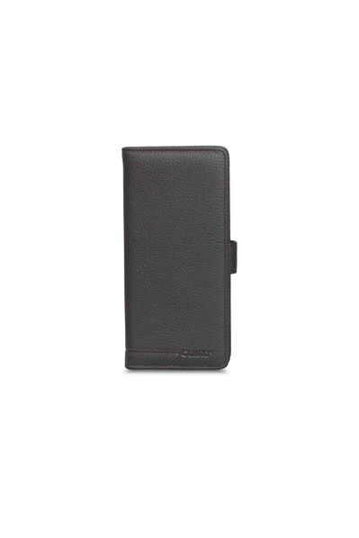 Guard Covered Leather Hand Portfolio with Telephone Port- Brown - Thumbnail