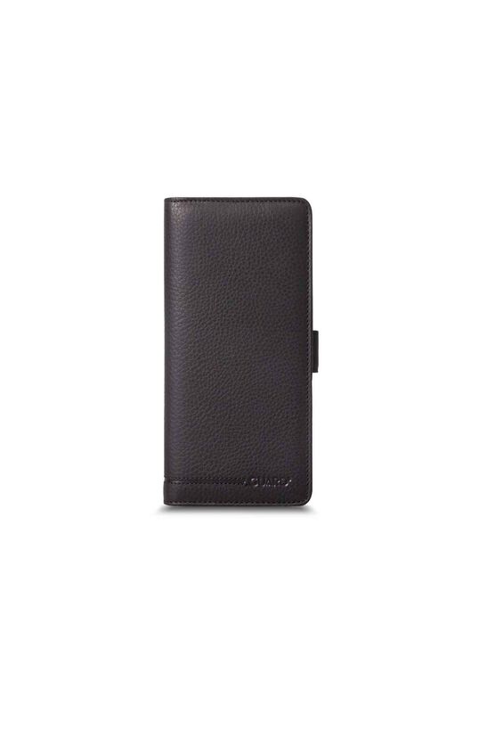 Guard Covered Leather Hand Portfolio with Telephone Port-Black