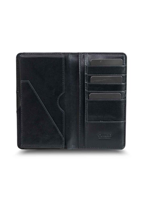 Guard Plus Black Texas Print Leather Unisex Wallet with Phone Entry