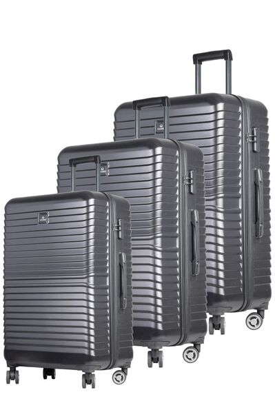 Guard - Guard Polypropylene Unbreakable Black Travel Suitcase Set of 3 (1)