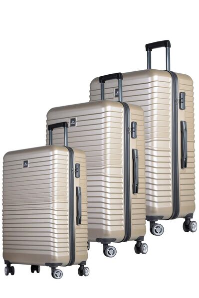 Guard - Guard Polypropylene Unbreakable Bronze Travel Suitcase Set of 3 (1)