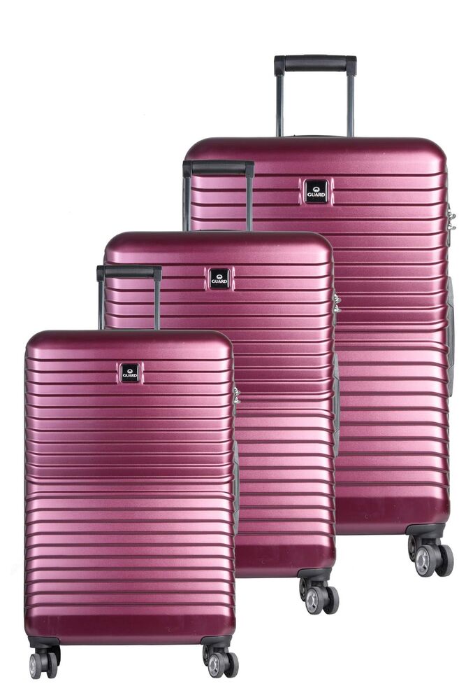Guard Polypropylene Unbreakable Claret Red Travel Luggage Set of 3 Travel Suitcase Prices