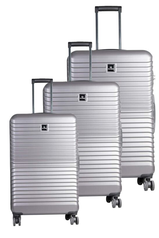 Guard Polypropylene Unbreakable Gray Travel Luggage Set of 3 Travel