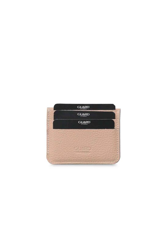 Guard Powder Mini Leather Card Holder with Paper Money Compartment