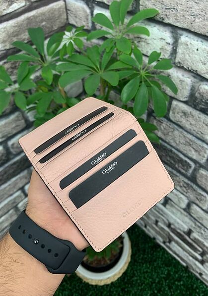 Guard Powder Paste Design Leather Card Holder - Thumbnail