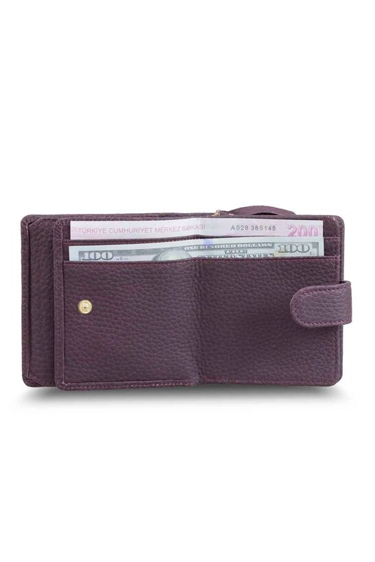 Guard Purple Multi-Compartment Stylish Leather Women's Wallet