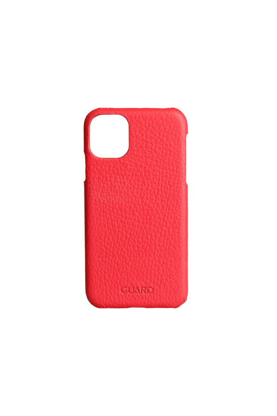 Guard Red iPhone 11 Genuine Leather Phone Case