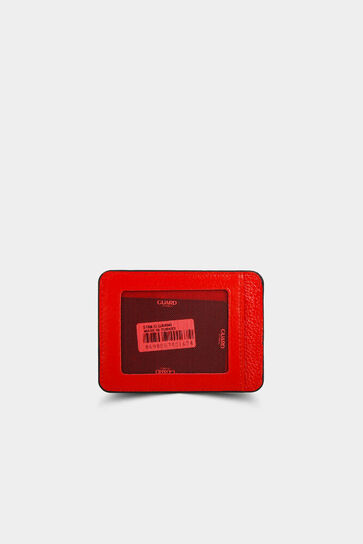 Guard Red Leather Card Holder - Thumbnail