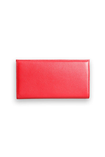 Guard Red Leather Women's Wallet with Phone Entry - Thumbnail