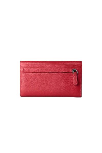 Guard - Guard Red Snap Fastener Genuine Leather Women's Wallet (1)