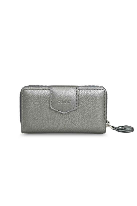Guard Small Size Silver Leather Women's Wallet