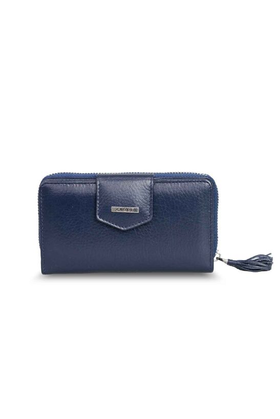 Guard Small Size Navy Blue Leather Women's Wallet