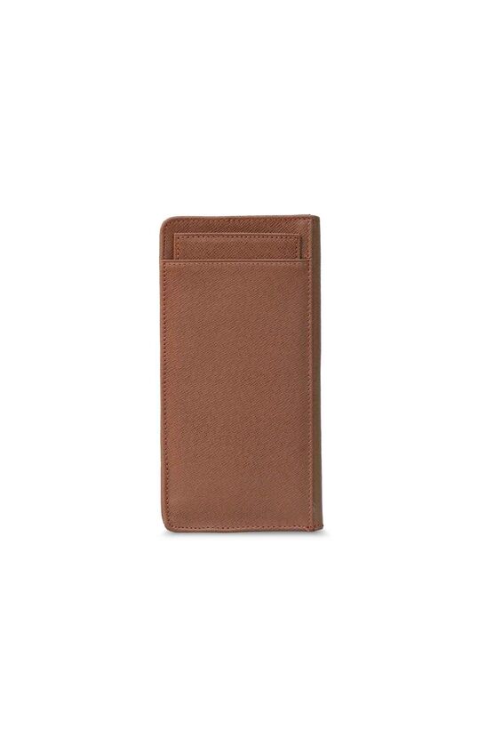 Guard Hidden Card Compartment Taba Saffiano Zippered Portfolio Wallet
