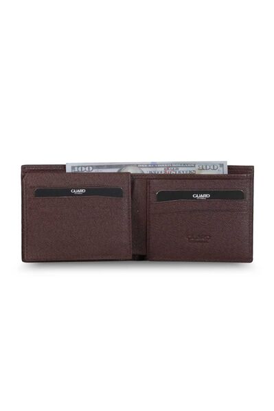Guard Brown-Tan Leather Men's Wallet - Thumbnail