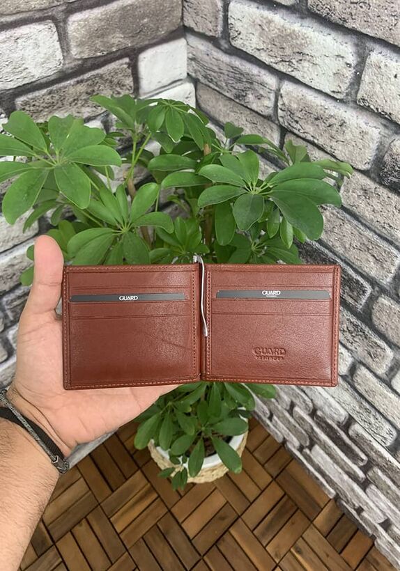 Guard Tan Clip Leather Card Holder