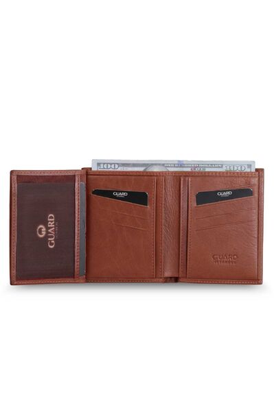 Guard Taba Cross Card Slot Leather Men's Wallet - Thumbnail