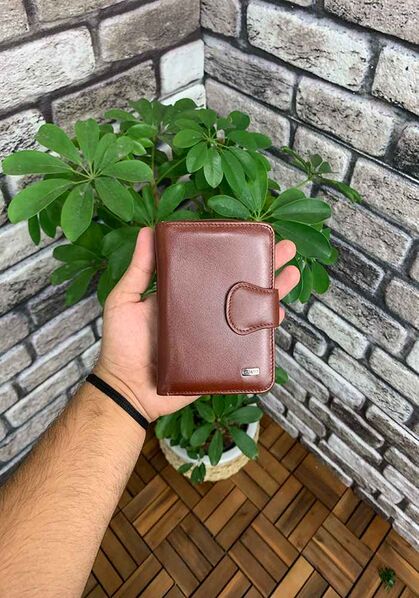 Guard Patted Tan Leather Women's Wallet - Thumbnail