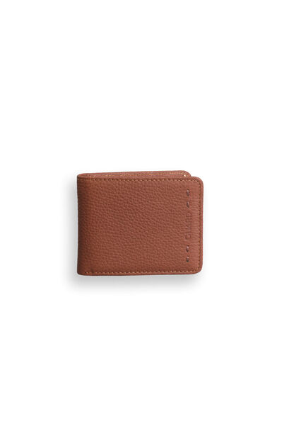 Guard Tan Matte Sport Special Stitching Patterned Leather Men's Wallet - Thumbnail