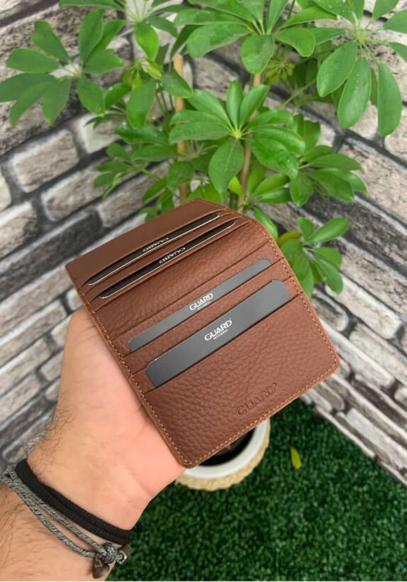 Guard Tan Paste Design Leather Card Holder