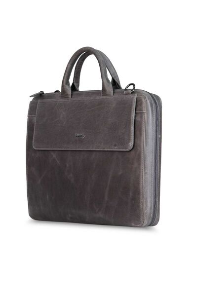 Guard - Guard Slim Antique Gray Genuine Leather Briefcase (1)