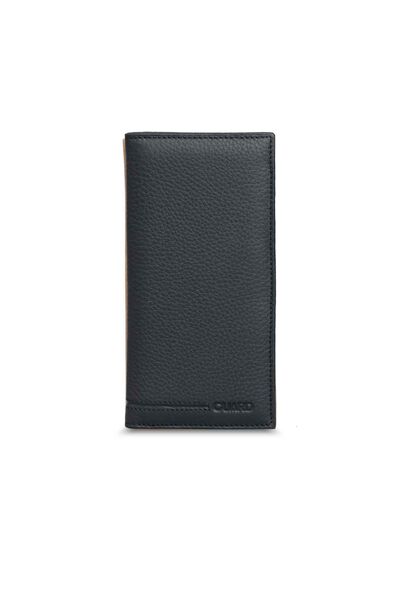 Guard Slim Matte Black Leather Portfolio Wallet - Thumbnail