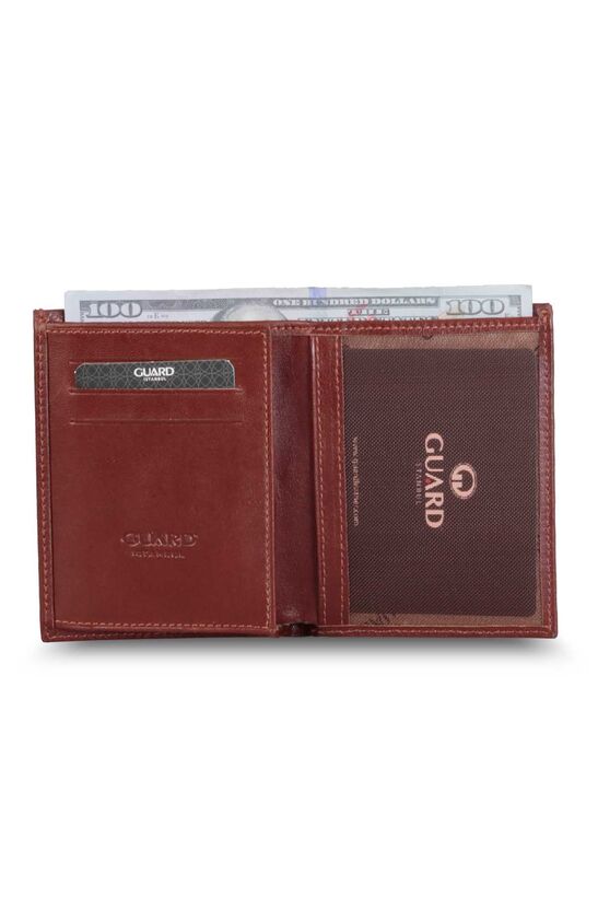 Guard Slim Tan Vertical Leather Men's Wallet