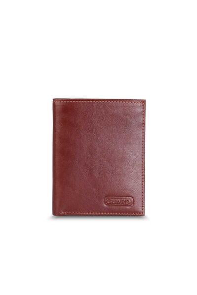 Guard Slim Tan Vertical Leather Men's Wallet - Thumbnail