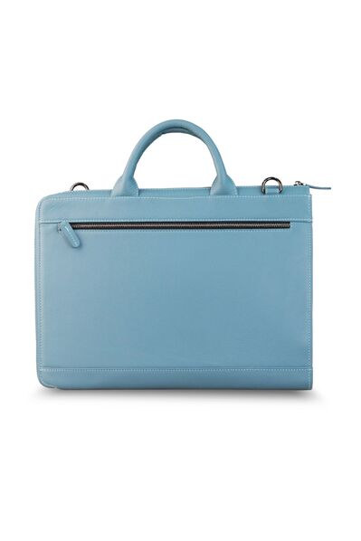 Guard Slim Turquoise Genuine Leather Briefcase - Thumbnail