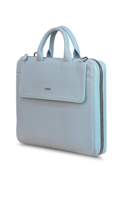 Guard Slim Turquoise Genuine Leather Briefcase