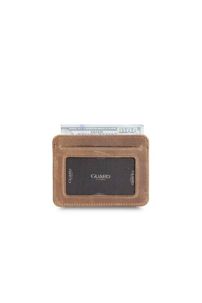 Guard - Guard Vertical Crazy Tan Leather Card Holder (1)