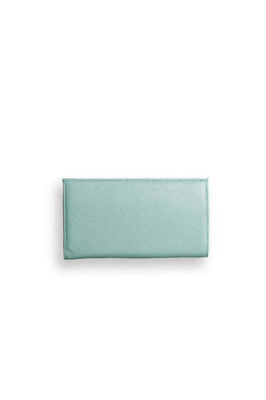 Guard Water Green Leather Women's Wallet with Phone Entry