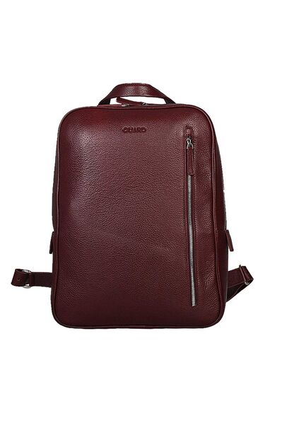 Guard - Guard Claret Red Leather Backpack with Laptop Entry (1)