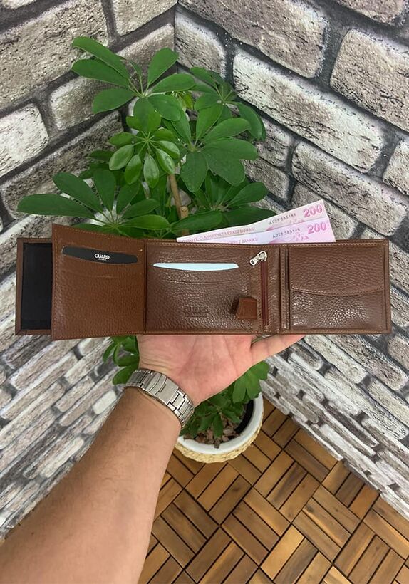 Guard Taba Leather Men's Wallet with Coin Compartment
