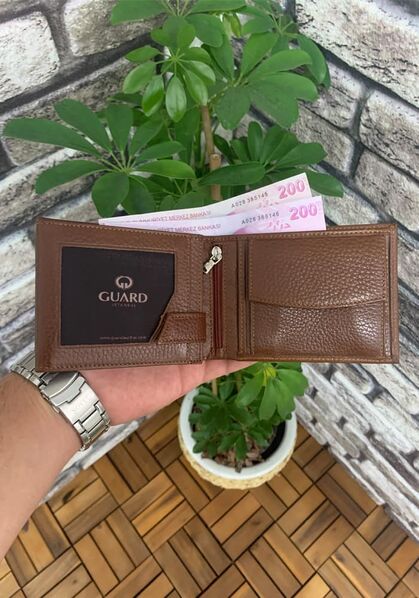 Guard Taba Leather Men's Wallet with Coin Compartment - Thumbnail
