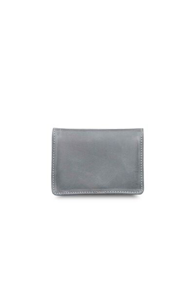 Guard Small Size Antique Dark Gray Leather Card/Business Card Holder with Magnet - Thumbnail