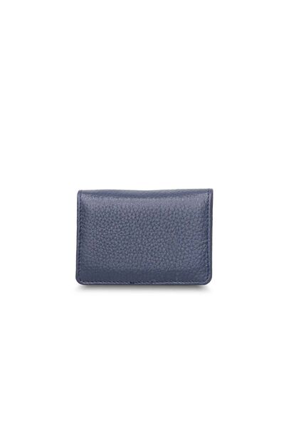 Guard Magnetic Small Size Navy Blue Leather Card/Business Card Holder - Thumbnail