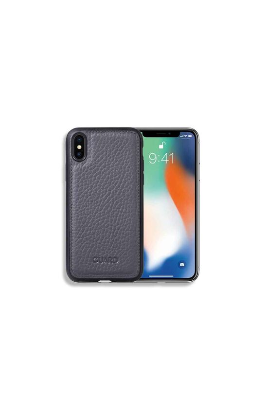 Guard Mat Siyah Deri iPhone X / XS Kılıfı