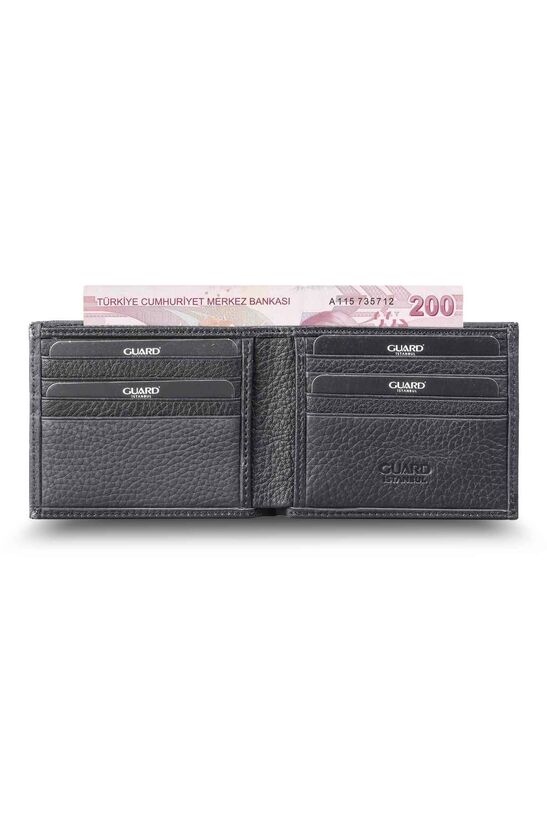 Guard Matte Black Classic Leather Men's Wallet