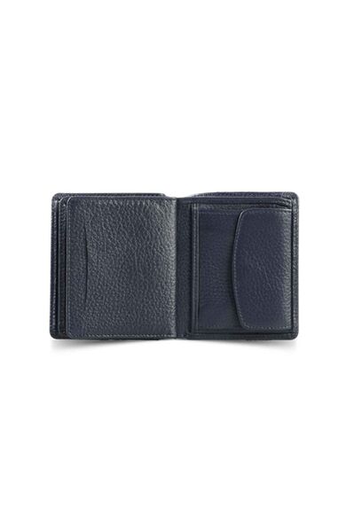 Guard Medium Navy Blue Men's Wallet with Coin Compartment - Thumbnail