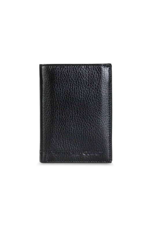 Men's Leather Wallet With Multi-Section Black Leather