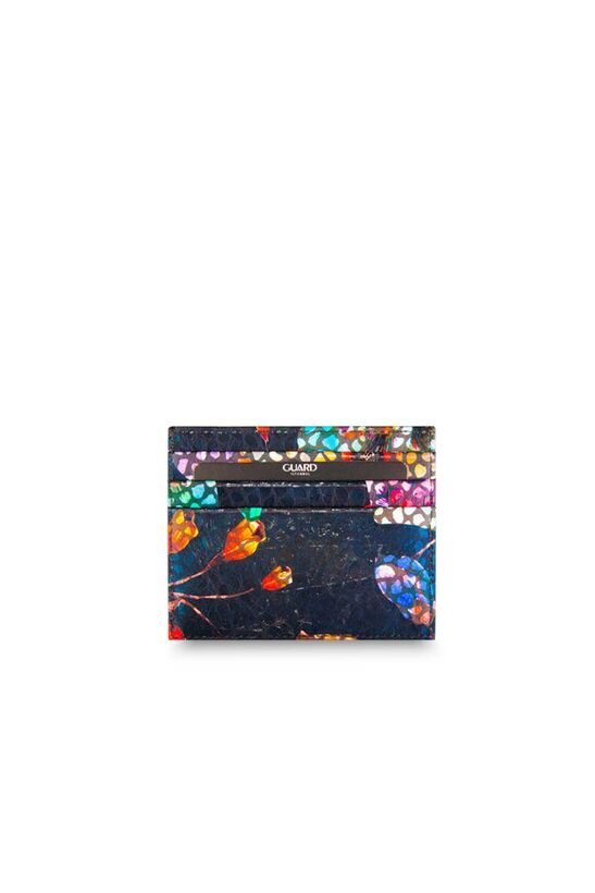 Guard Mosaic Patterned Women's Leather Card Holder