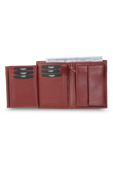 Guard Multi-Compartment Tan Leather Men's Wallet - Thumbnail
