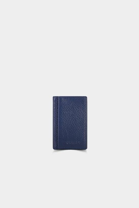 Guard Navy Blue Leather Card Holder