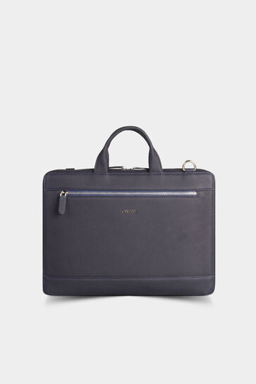 Guard Navy Blue Leather Special Edition Laptop and Briefcase - Thumbnail