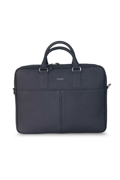 Guard - Guard Navy Blue Genuine Leather Briefcase with Laptop Entry (1)