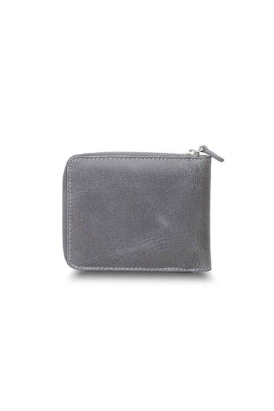 Guard - Guard Antique Gray Zipper Horizontal Mini Leather Wallet (1)