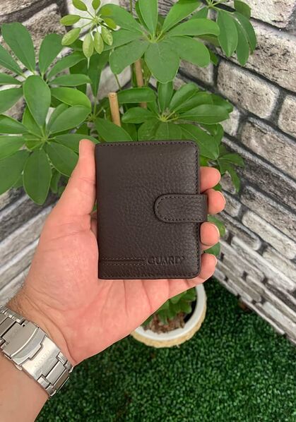 Guard Brown Paste Leather Card Holder - Thumbnail