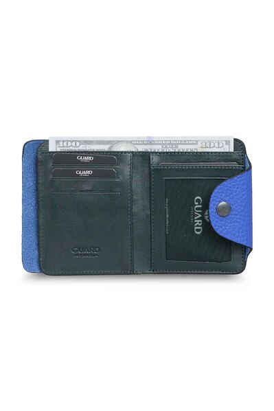 Guard - Guard Flip Sport Blue Leather Vertical Men's Wallet (1)