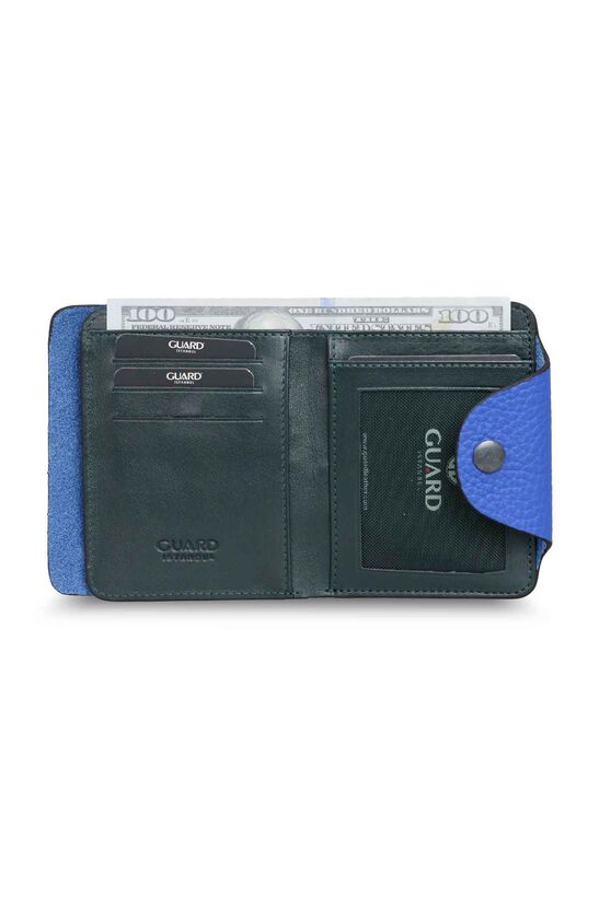 Guard Flip Sport Blue Leather Vertical Men's Wallet