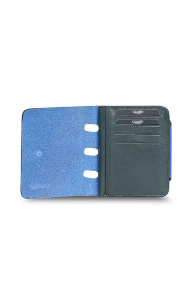 Guard Flip Sport Blue Leather Vertical Men's Wallet - Thumbnail
